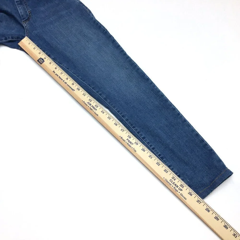 TopShop Women's Leigh Skinny Jeans Medium Wash Stretch size 28 length 27